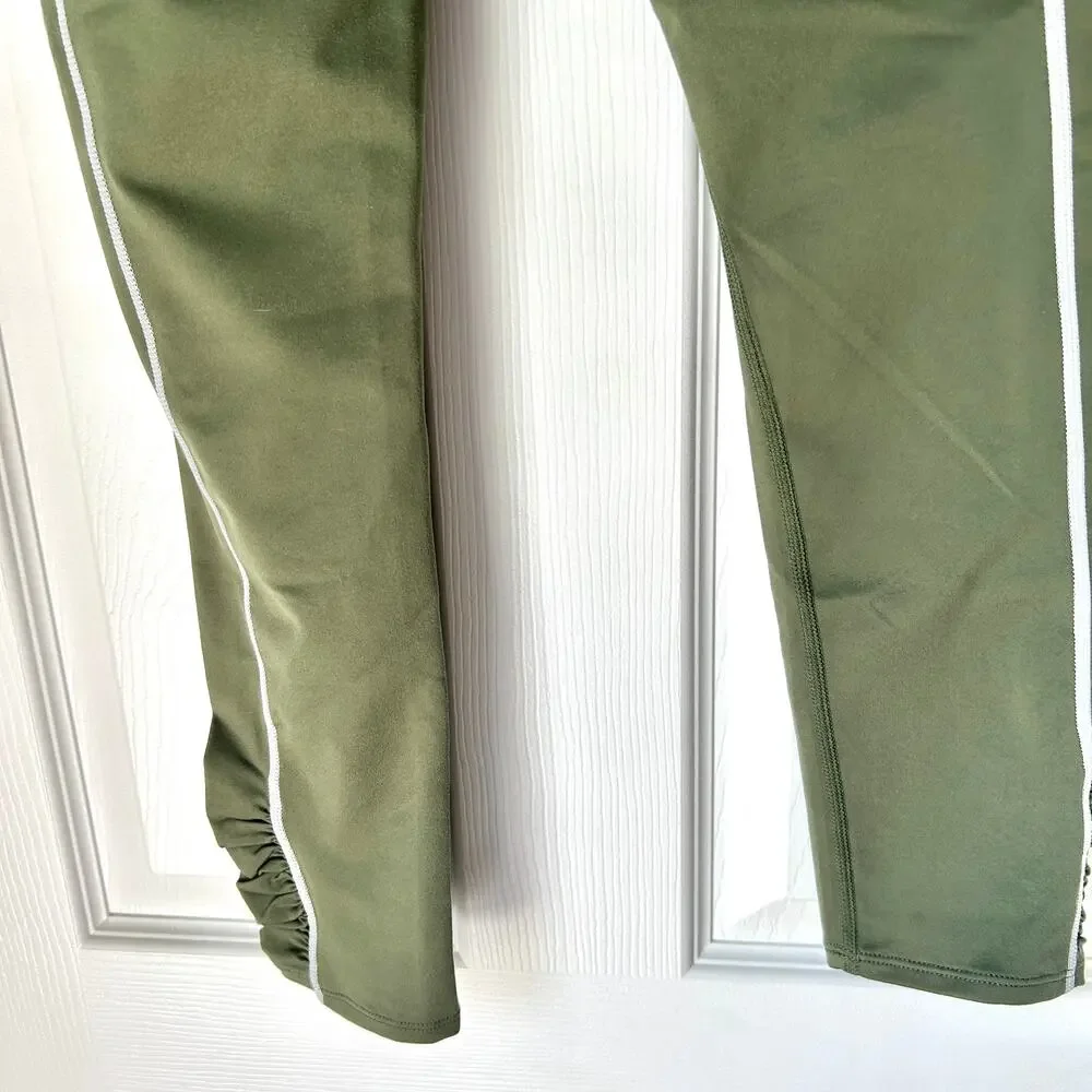 Free People Movement You're a Peach Leggings Moss Green Medium NWT